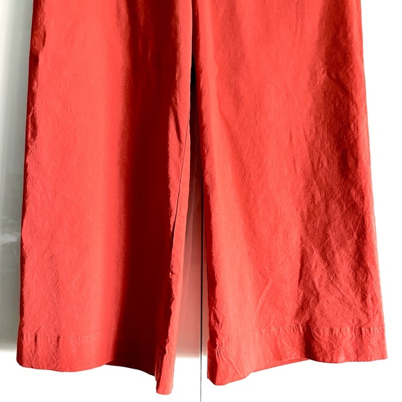 Anthropologie Maeve Colette Linen Blend Wide-Leg Trousers in Cedar Size 29P NWT - Picture 8 of 12